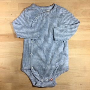 Anais & I Blue Stripe Long Sleeve Onesie